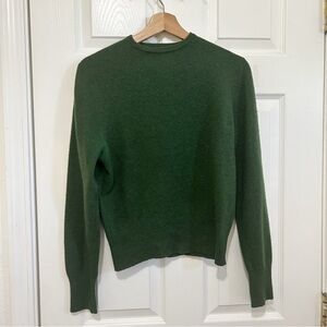 Old Colony Sweater Womens Small Green Long Sleeve Fluffty Pullover Wool Adult